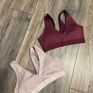 Women's Nike Burgundy and Pink sports bras Set